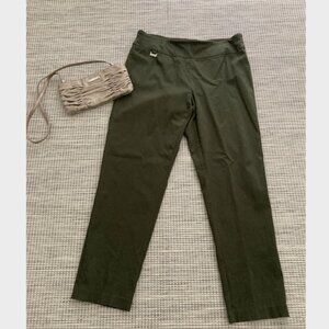 Hiview Olive Green Pull On Stretch Ankle  Pant  14